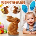thumbnail image 2 of Qocolhg Desktop Ornaments Grass Rabbit Easter Furry Flocked Bunny Rabbit Miniatures Standing Moss Garden Christmas Birthday Gifts, 2 of 8
