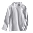 thumbnail image 1 of DPTALR Chemises pour Enfants Garçons Filles Couleur Unie Col Rond Manches Longues, 1 of 5