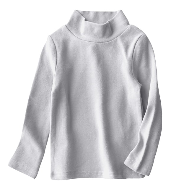 DPTALR Chemises pour Enfants Garçons Filles Couleur Unie Col Rond Manches Longues