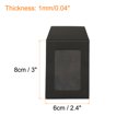 thumbnail image 2 of Unique Bargains 3'' Clear Single Sided Mailing Photos Full Face Window Envelopes, Black 10 Pack, 2 of 5