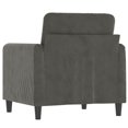 thumbnail image 3 of vidaXL Sofa Chair Dark Grey 60 cm Velvet, 3 of 5