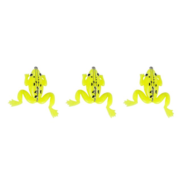 QualitChoice False Bait Surface Lure Low-Resistant Strong Toughness Steel Wire Baffle Bionic Fishing Tools Simulated Fish Scale Pattern Fluorescent Yellow 3Set