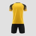 thumbnail image 4 of hengsof Ensemble de Maillot de Football à la Mode pour Enfants, Haut à Manches Courtes Col Ras du Cou, Short à Taille Élastique Tenue de Sport, Confortable Respirant Absorbant la Sueur Séchage Rapide Uniforme de Sport Deux Pièces, 4 of 4