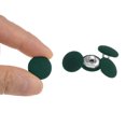 thumbnail image 4 of Unique Bargains 10pcs 24L Fabric Cloth Covered Button 15mm Round Metal Shank Sewing Buttons for Suits Dress Blouses, Army Green, 4 of 5