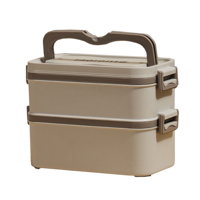 TopLLC Bento Box for Adult, Portable Double Layer Plastic Food Containers Lunch Box with Utensils, Leak-Proof BPA-Free Reusable Meal Prep Container Microwave & Dishwasher Safe for School Work Travel