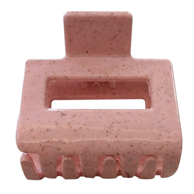 French Hair Claw Clip Retro Solid Color Rectangle Hair Clamp Hollow Hair Claw