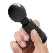 XBONP Mini Massage Vibrators, Personal Wand Massager Rechargeable Muscle Massager for Women, Black