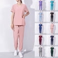 thumbnail image 4 of Ensembles d'Uniformes de Sarraus pour Femmes Joggers, Ensembles d'Uniforme d'Infirmière Unis pour Femmes, Ensembles de Sarraus à Manches Courtes pour Femmes en Liquidation, Haut Extensible à Col en V pour Femmes et Ensemble Pantalon Cargo S, Ensembles de Sarraus Jogger pour Femmes, 4 of 4