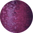 thumbnail image 1 of Ahgly Company Tapis d'Intérieur Ronds Lavables à la Machine, Style Transitionnel, Prune Rose Violet, Tapis de Zone, 8 Pieds Rond, 1 of 7