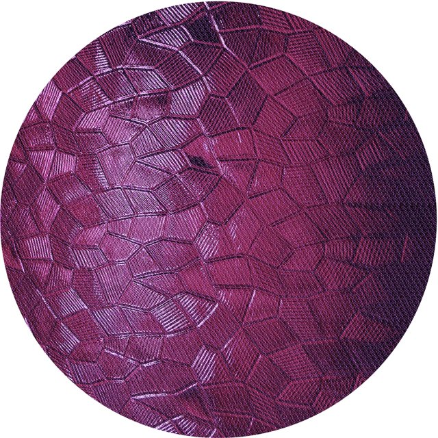 Ahgly Company Tapis d'Intérieur Ronds Lavables à la Machine, Style Transitionnel, Prune Rose Violet, Tapis de Zone, 8 Pieds Rond