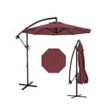 thumbnail image 1 of Parasol Déporté de 10 Pi pour Patio, Grand Parasol de Patio, Parasol Extérieur Déporté à Base en Croix, Levage à Manivelle et Inclinaison Infinie, Protection UV, Résistant à la Décoloration pour Cour Arrière, Jardin, Piscine, 1 of 7