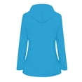 thumbnail image 4 of XZNGL Women Solid Rain Jacket Outdoor Plus Size Waterproof Hooded Raincoat Windproof, 4 of 9