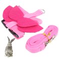 thumbnail image 4 of Rabbits Harness, Made Of High-quality Nylon Adjustable Soft Harness Widely Application Double-strap Design With  Buckle Design For Walk For Animals Pink Wing L, 4 of 8