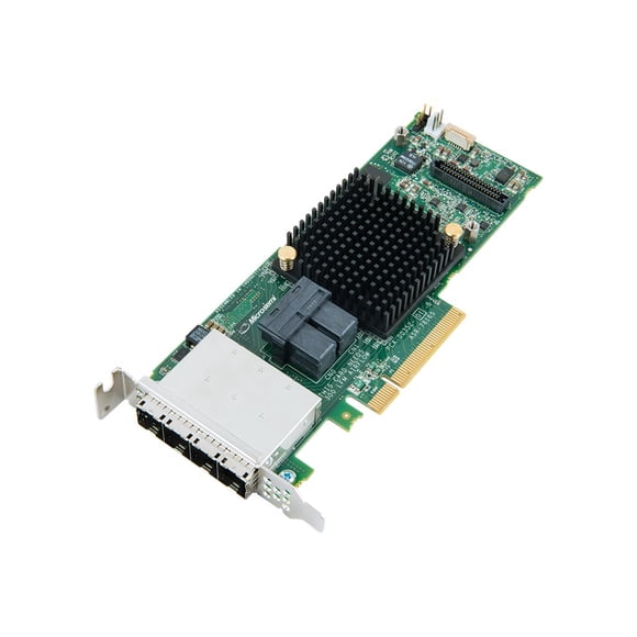 Microchip Adaptec RAID 78165 - Contrôleur de Stockage (RAID) - 24 Canaux - SATA 6 Go/s / SAS 6 Go/s - Profil Bas - RAID RAID 0, 1, 5, 6, 10, 50, 1E, 60 - PCIe 3.0 x8