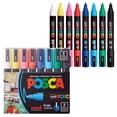 thumbnail image 1 of uni® POSCA PC-5M Water-Based Paint Markers, Reversible Medium Tip (1.8-2.5mm), Assorted Colors, 8 Pack, 1 of 9