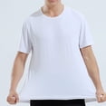 thumbnail image 4 of cfhntfmh Short Sleeve Shirts for Men Big and Talls Quick Dry Breathable T-Shirts Basic Solid Workout Athletic Tees, 4 of 5