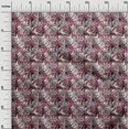 thumbnail image 3 of oneOone Tissu Polyester Spandex Magenta Feuilles Matière de Robe Tissu Imprimé Tissu au Mètre 56 Pouces de Large, 3 of 4