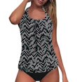 thumbnail image 4 of Women Tankini Swimsuit Tummy Control Top With Shorts Two Piece Bathing Suit, 4 of 6
