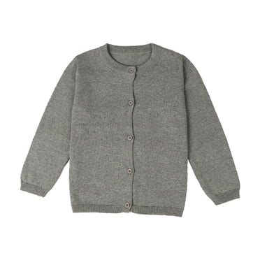 WEAIXIMIUNG Chandails à Capuchon pour Filles Bébé Enfants Filles Cardigan Manches Longues Enfant Chandail Boutonné Fille Col Ras du Cou Cardigans Chandail