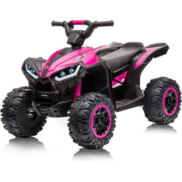 BeesClover 12V Kids Ride On ATV, Four Wheeler for Kids with Music, Led Lights, High/Low Speed Modes, USB Port, Battery Powered, Remote Control