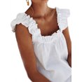 thumbnail image 2 of Faithtur Womenacute;s Summer 2PCS Pajamas Sets Sleeveless Backless Sling Vest + Solid Color Ruffle Shorts, 2 of 7