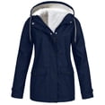 thumbnail image 1 of jsaierl Women’s Solid Rain Jacket Outdoor Jackets Waterproof Hooded Raincoat Windproof, 1 of 6