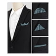thumbnail image 4 of INSPIRE CHIC Men's Pocket Square Solid Color Handkerchiefs Self-folded For Wedding Party Dark Gray One Size, 4 of 4