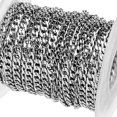 thumbnail image 4 of simhoa Stainless Steel Curb Chain Roll Tone for Jewelry Making Crafts 4mm, 4 of 8