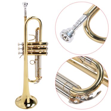 Trompette Corrige la Tonalité Résistance à la Corrosion Pratique Trompette Professionnelle pour Amateur de Musique de Trompette
