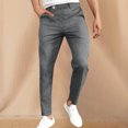 thumbnail image 1 of EOYWHK Mens Swim Trunks Linen Pants Straight Leg Trouser Compression Fit Dress Pants Solid Color Running Hiking Pants, 1 of 6