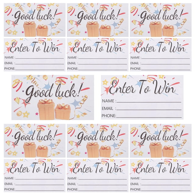 ELAYARD 200 Pcs Billets de Tirage Multicolores avec Cartes de Formulaire d'Inscription Inscriptibles pour Concours, Événements et Kiosques de Vendeurs
