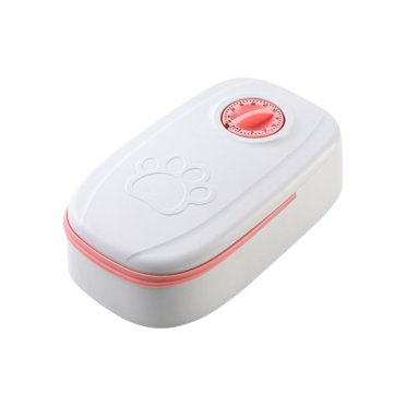 Pisexur Mangeoire Programmable pour Animaux 2 Repas, Mangeoire Automatique pour Chiens et Chats - Distributeur de Nourriture pour Animaux Secs Ou Semi-Humides, Contrôle des Portions à Alimentation Lente (Capacité Totale de 12,4 Onces), Design Résistant