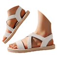thumbnail image 2 of Omen Stitching Hollow Out Chunky Bottom Heel Big Size Open Toe Casual Sandals Women, 2 of 6