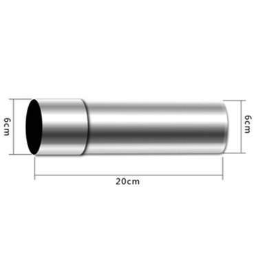 Luckyn 2.3in Stainless Steel Stove Pipe Chimney Flue Liner Rigid Multi Fuel 20 cm Silver