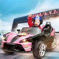 thumbnail image 2 of 12V Two Seat Kids Ride on Racing Sport Slingshot Car Pink, 2 of 5