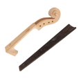 thumbnail image 2 of Peg Hole Maple Neck Scroll + Ebony Fingerboard Fretboard for 4/4 Violin Accs, 2 of 8