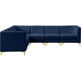 thumbnail image 1 of Meridian Furniture Alina Sectionnel Modulaire en Velours Bleu Marine, 1 of 20