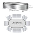 thumbnail image 4 of Outsunny Raised Garden Bed, 6' x 3' x 1' Galvanized Planter Box, Silver, 4 of 10