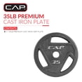 thumbnail image 2 of CAP Barbell 2-Inch Olympic Cast Iron Grip Weight Plate, Single, 35 lb, 2 of 7