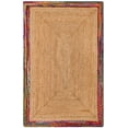 thumbnail image 2 of Indian Handmade Braided Multi Cotton Border with Inner Natural Jute Area Rug, Home Décor Rug, Jute Rug for Bedroom, Dining Room, living room, Doormat Rug Size - 4' x 9' (120 cm x 270 cm), 2 of 5