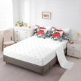 thumbnail image 3 of YST Mount Fuji Bed in a Bag King Size Japanese Style Koi Fish Duvet Insert Ukiyo-E Theme 7 Piece Comforter Set Mountain Cherry Blossom Red Sun Ink Painting Flat Fitted Sheet,Black White, 3 of 5