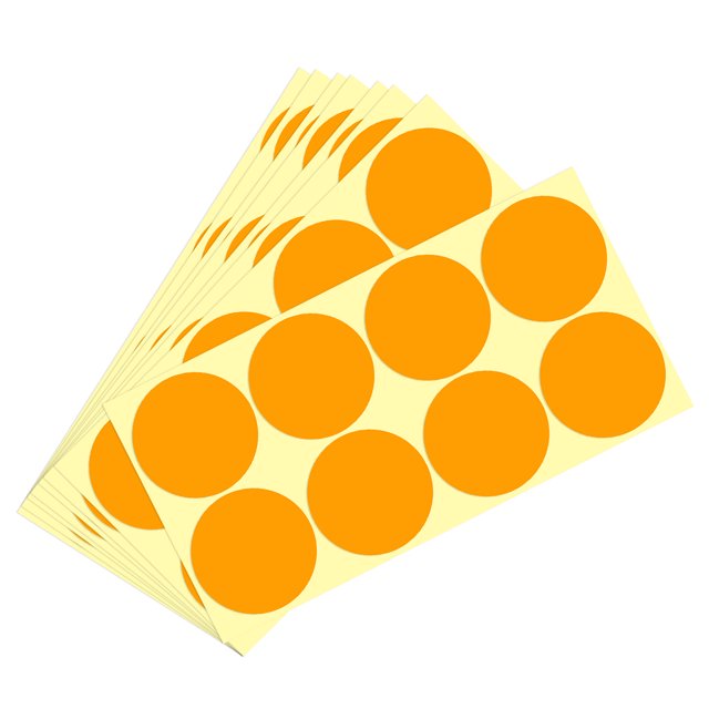 Uxcell Color Sticker Round Label 1.97" for Office Marker Orange 120 Pcs