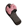 thumbnail image 2 of Cameland Women's Summer New One-line Rhinestone Pearl Bow Over Flat Sandals, 2 of 9