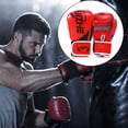 thumbnail image 3 of 1 Paire Femmes Hommes Gants de Boxe Portables Entraînement Pratique Mitaines de Frappe Ajustables Protège-Mains Équipement de Sport Accessoires Rouge 10oz, 3 of 7