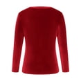 thumbnail image 4 of Jsaierl Chemisier en Velours Doré pour Femmes à Manches Longues, Chemise Habillée pour Soirée Élégante, Tunique Décontractée à Col Rond, 4 of 6