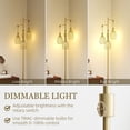 thumbnail image 4 of HOMCOM Industrial Floor Lamp with 3 Hanging Wire Lampshades for Living Room, 4 of 10