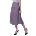 thumbnail image 3 of Moomaya Womens Below Knee Length A-Line Skirt Front Button Casual Skirt w/ Pockets, 3 of 6
