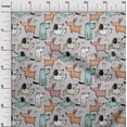 thumbnail image 3 of oneOone Cotton Cambric Light Gray Fabric Dog Cartoon Sewing Craft Projects Fabric Prints By Yard 42 Inch Wide-YF, 3 of 5