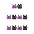 thumbnail image 1 of kurtrusly 2 Pcs Performance Polyvalente avec Grand Application Brassière de Sport Sans Coutures Gris+violet TG 5Ensemble, 1 of 6