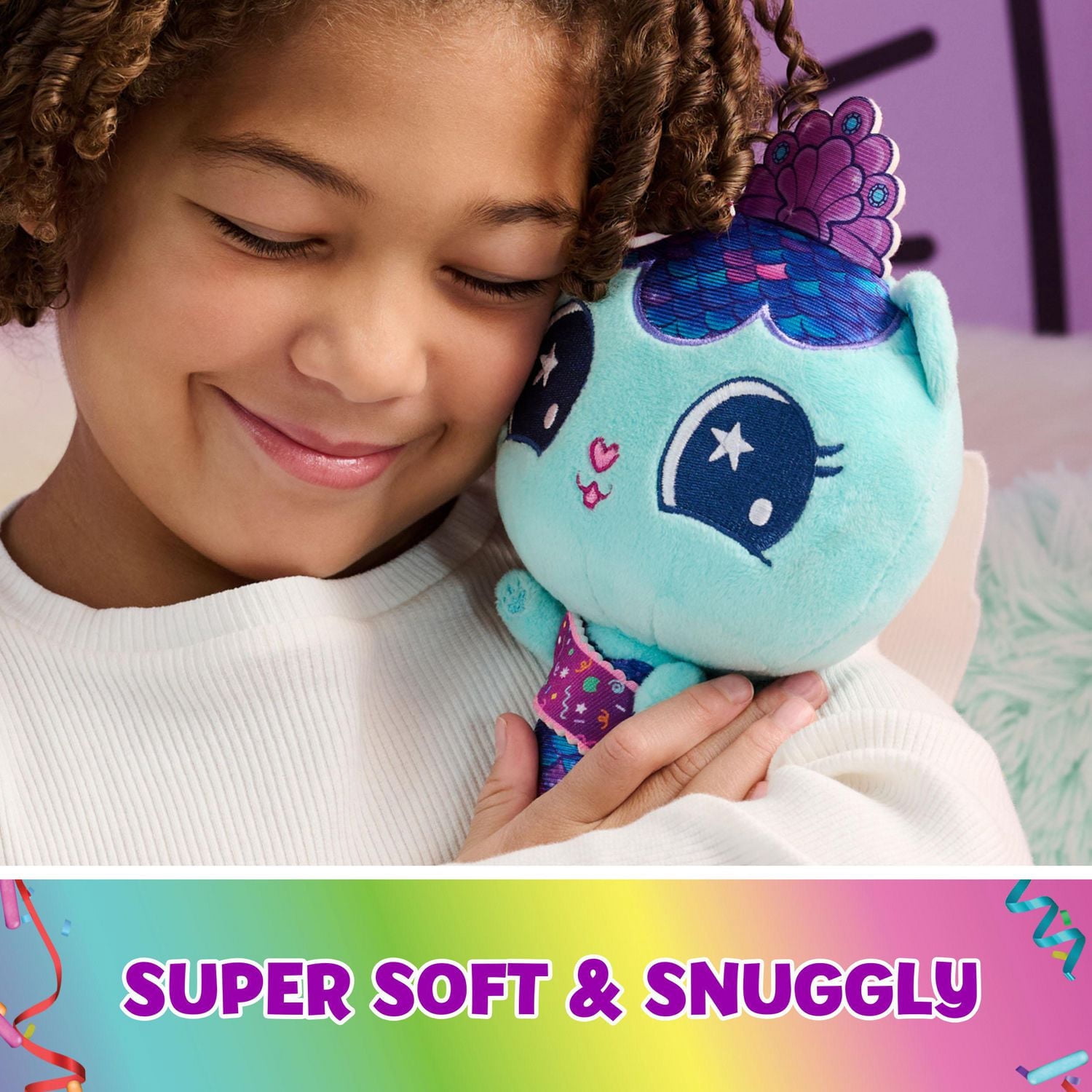 Gabby's Dollhouse, Peluche de fête MerCat, Peluche pour enfants, Jouet pour filles et garçons à partir de 3 ans